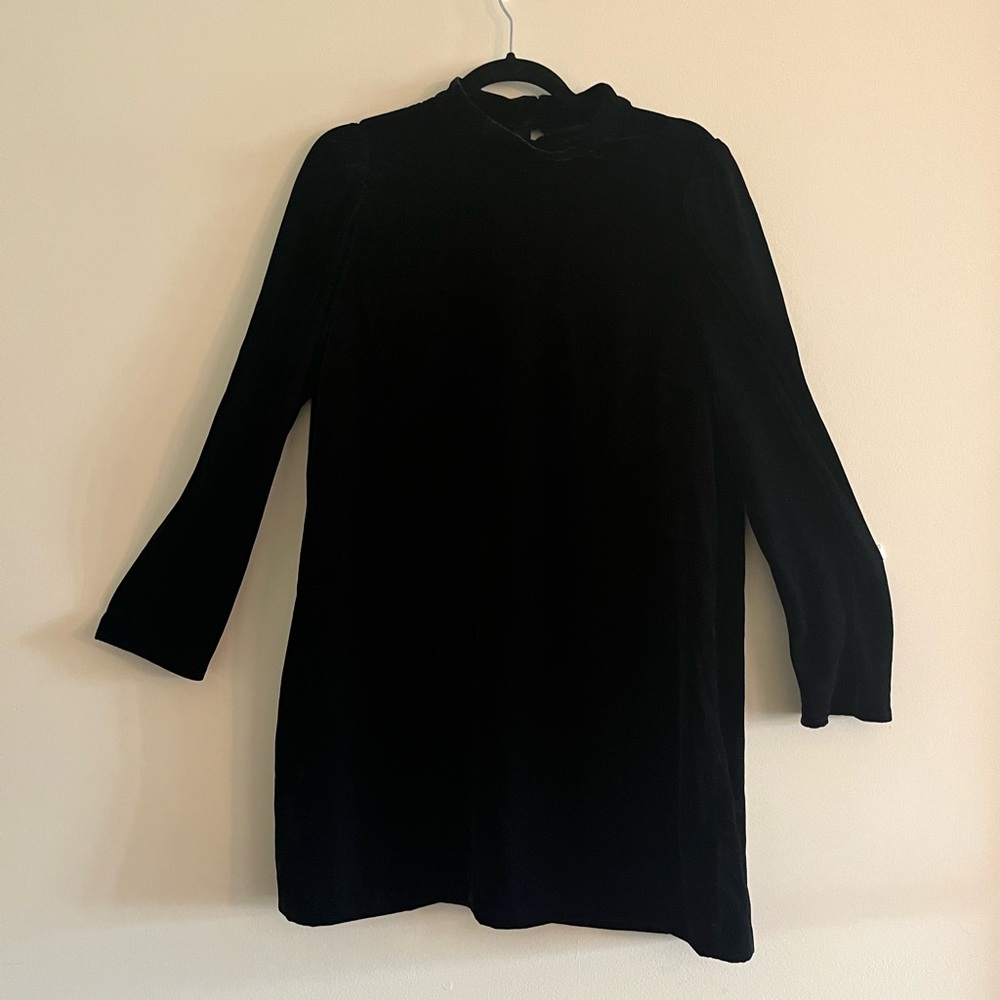 Gap Recycled Velvet Puff Sleeve Mini Dress